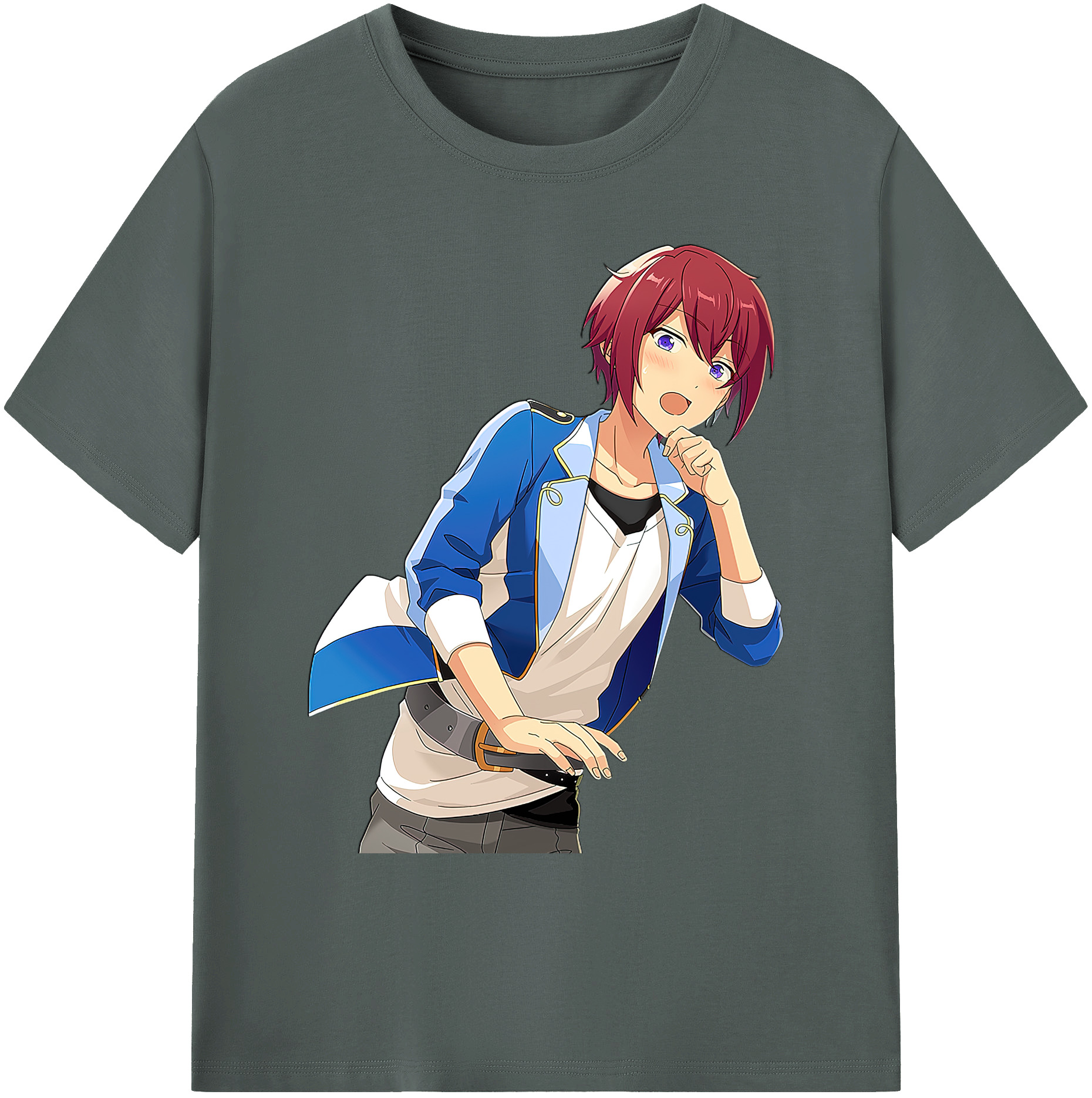 （画像用） あんさんぶるスターズ! Ensemble Stars 綿100％ メンズ半袖Tシャツ｜肌触りやわらか＆通気性